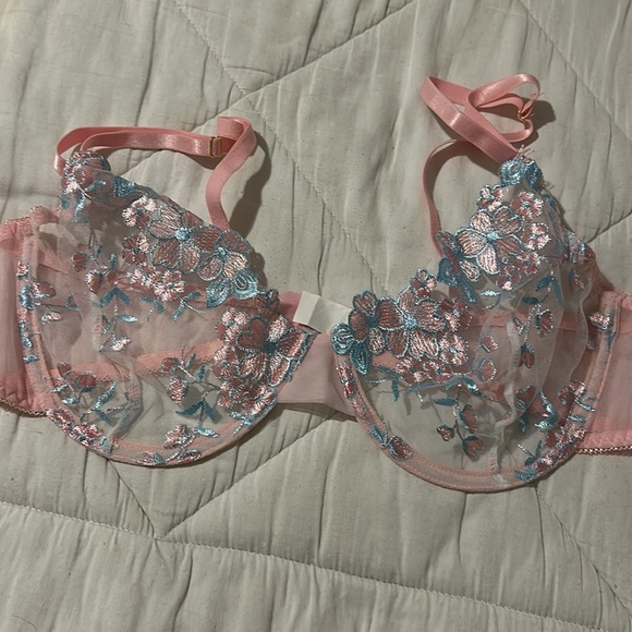 *NEW* Plus size lingerie set pink and blue 1X - Picture 2 of 12